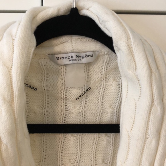 Bianca Nygard cream shawl-collar cardigan. Approximate size 18W. - Picture 2 of 5